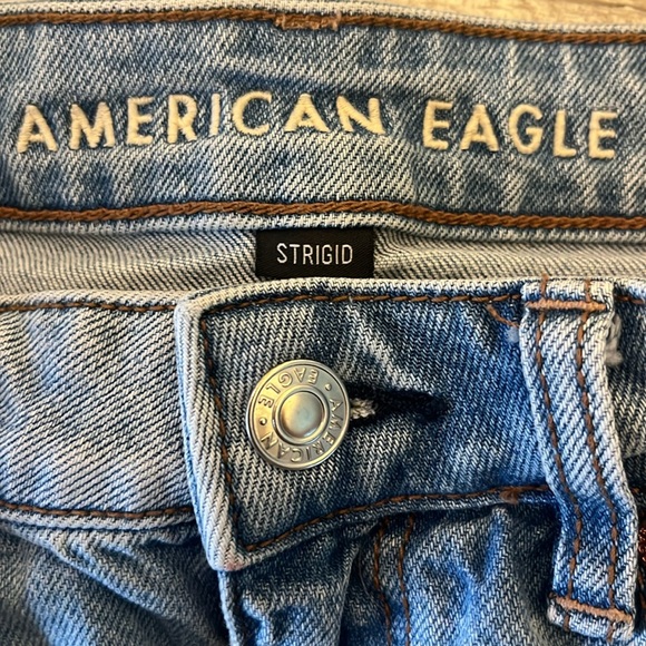 American Eagle Outfitters Pants - American Eagle Outfitters Light Blue Distressed Jean Shorts‎ Mom Jean Size 2